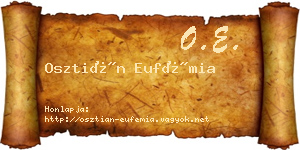 Osztián Eufémia névjegykártya